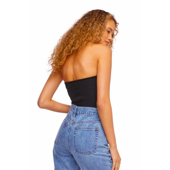 Strapless sweater top - Picture 2 of 4